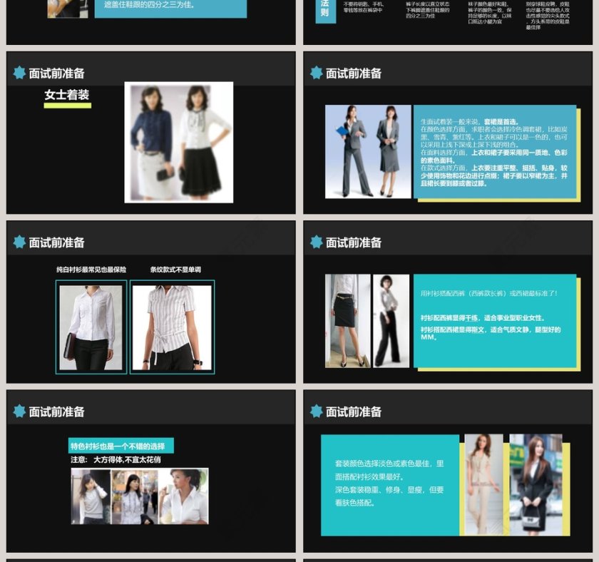 高端大气风格面试礼仪PPT模板第4张