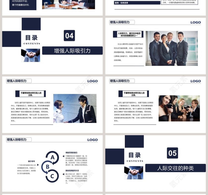 白色简约大气人际交往技巧ppt第4张