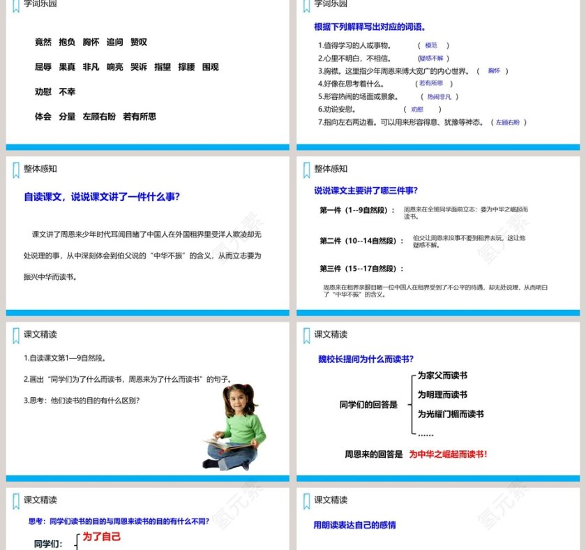 四年级语文上册为中华之崛起而读书PPT课件第2张