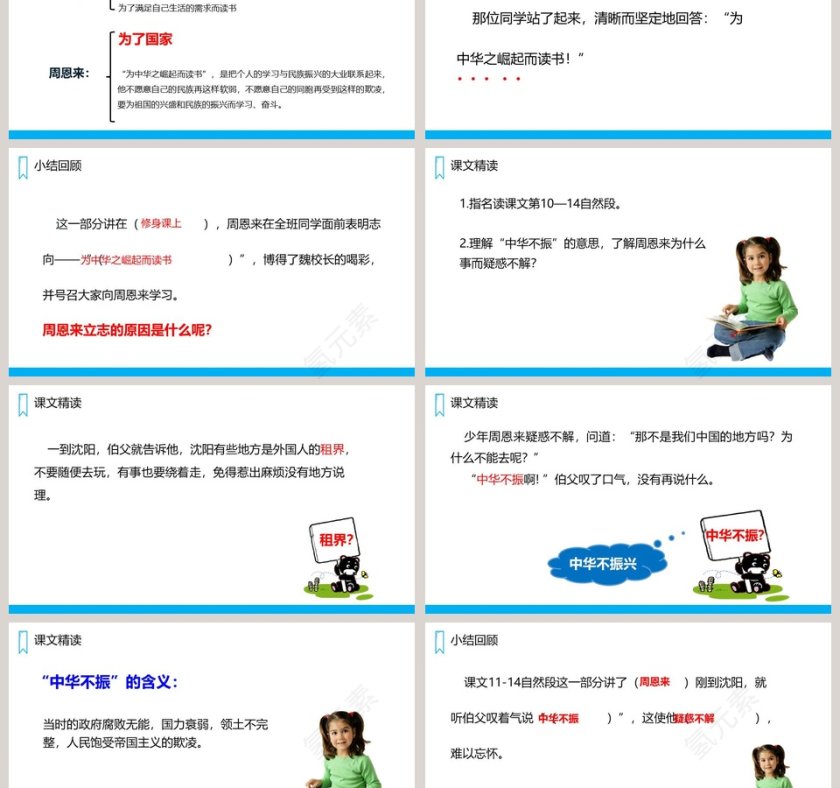 四年级语文上册为中华之崛起而读书PPT课件第3张