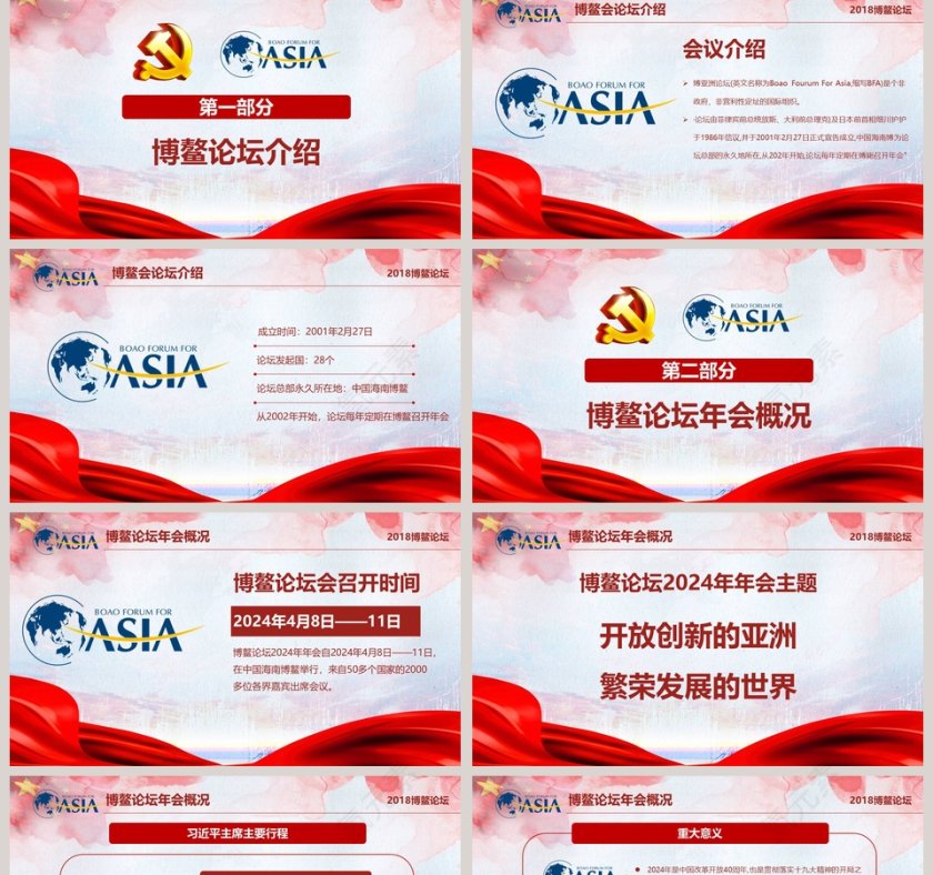 开放创新的亚洲繁荣发展的世界博鳌亚洲论坛年会PPT第2张