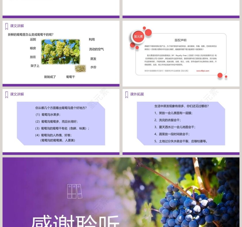 课文解析二年级语文上册葡萄沟语文课件PPT第4张