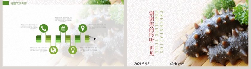 精品海参动态PPT模板第5张