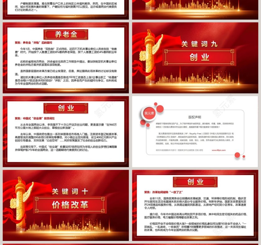 全国两会热点解读专题党课PPT模板第4张