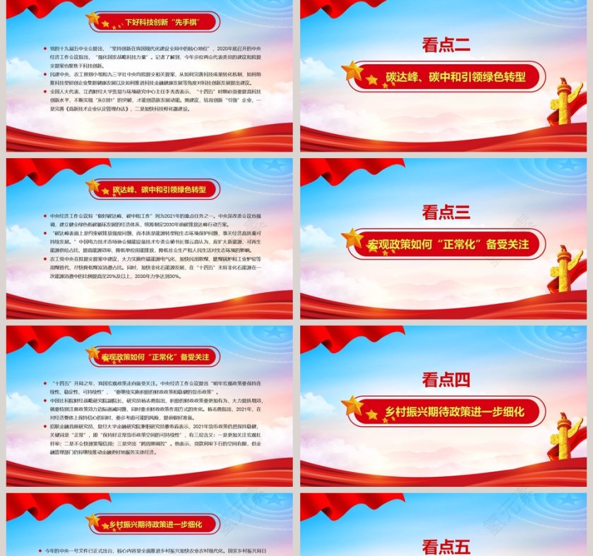 简约大气全国两会热点解读专题党课PPT模板第2张