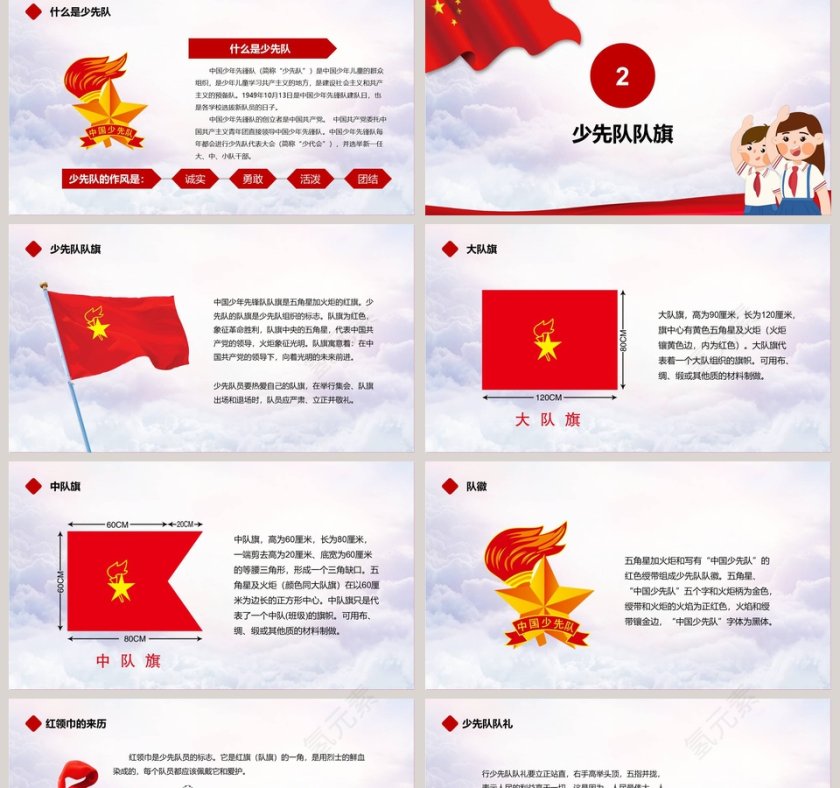 少年先锋队建队日主题班会PPT模板第2张