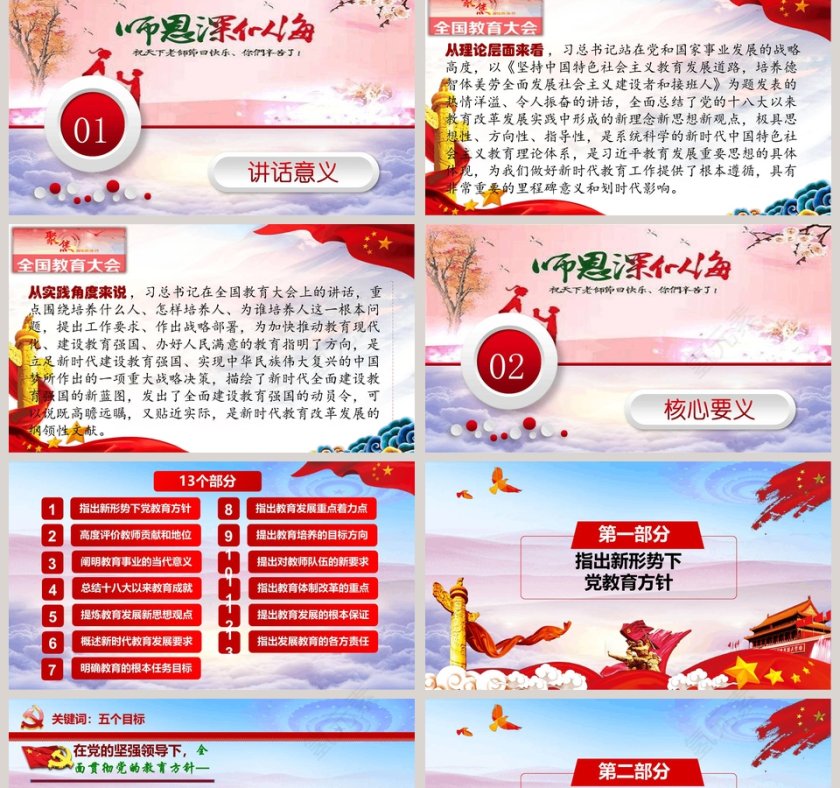 坚持中国特色社会主义教育发展道路全国教育大会PPT模板第2张