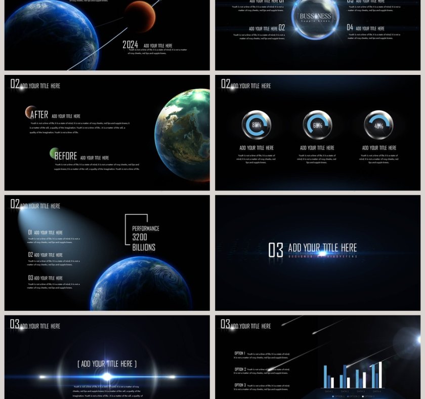 蓝色宇宙星空梦幻新年计划年终总结第3张