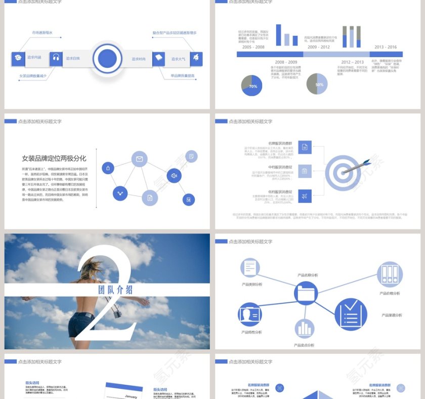 简约欧美时尚服装上新PPT模板第2张