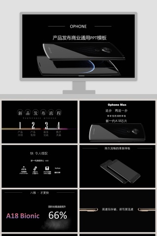 产品发布商业通用PPT模板