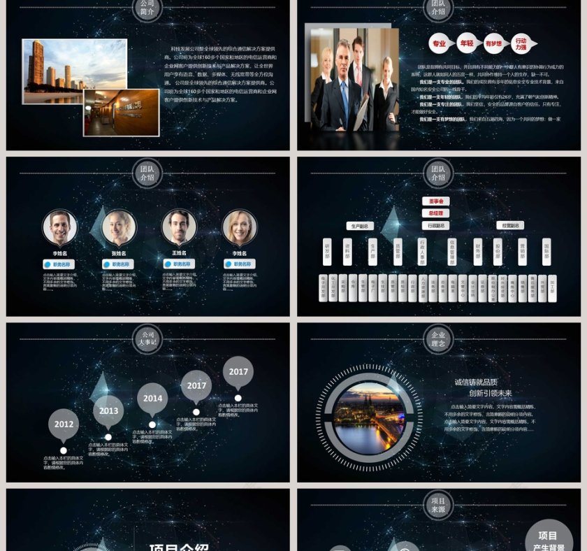 星空IOS创业融资计划书模板PPT第2张