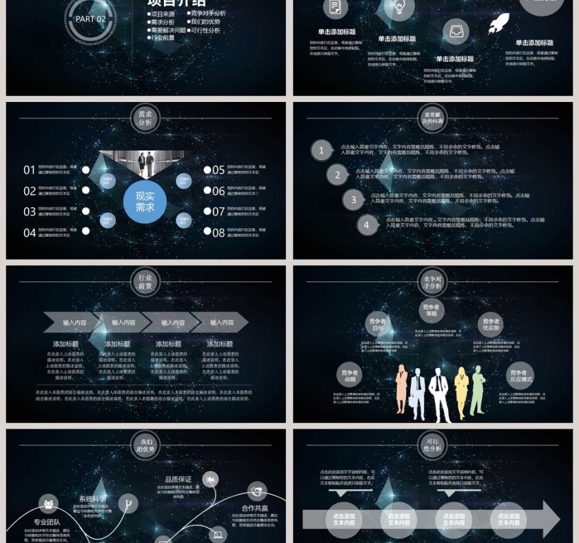 星空IOS创业融资计划书模板PPT第3张