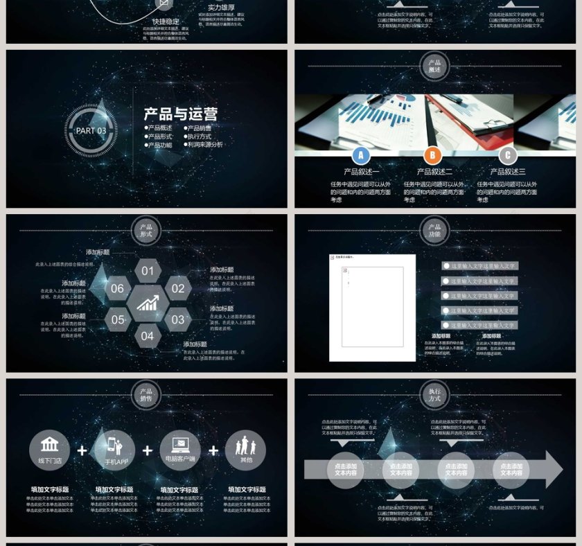 星空IOS创业融资计划书模板PPT第4张