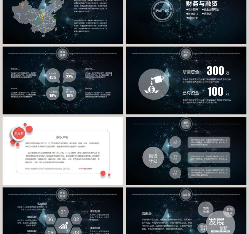 星空IOS创业融资计划书模板PPT第6张