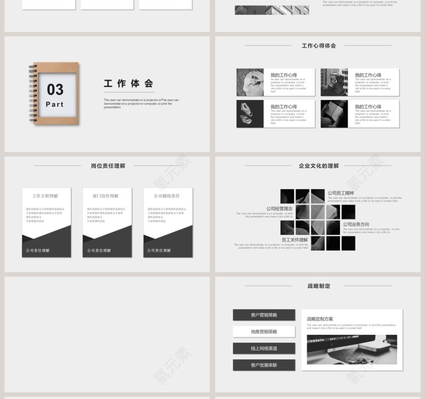 简洁商务风总结述职报告PPT模板第4张