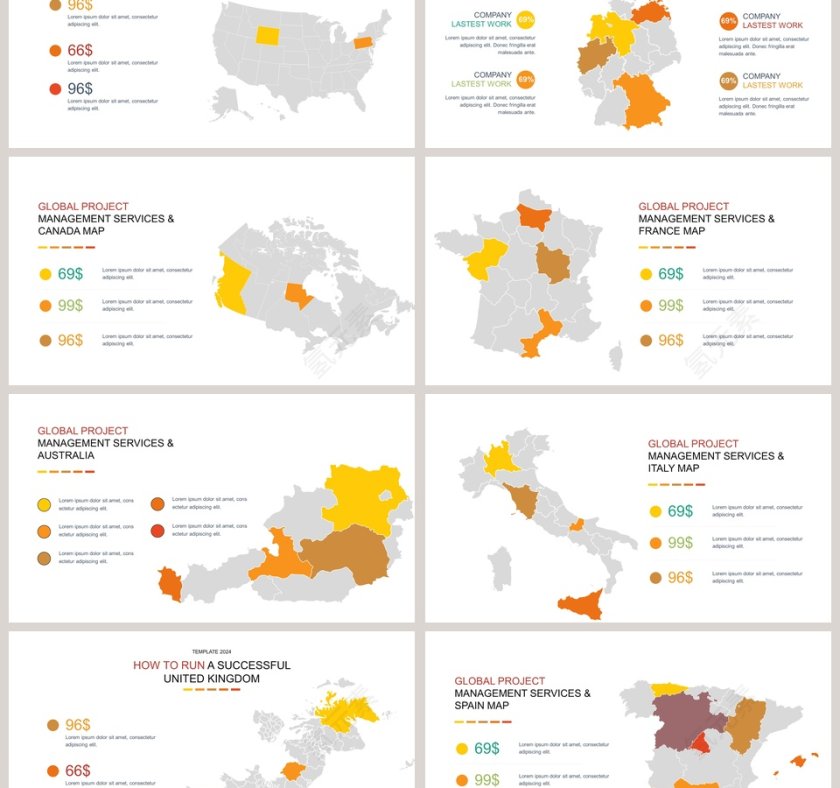 商务谈判信息可视化图表集第6张