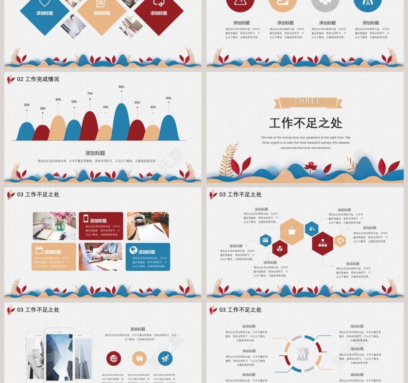 简约年终工作汇报总结PPT模板第3张