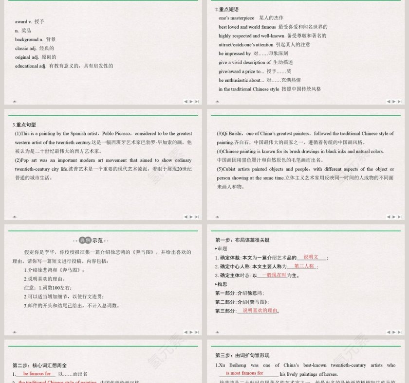 Unit 4  Amazing art-Part   Writing教学ppt课件第2张