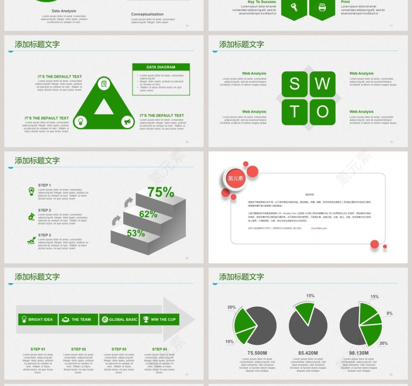 绿色环保工作动态PPT模板环保PPT第4张