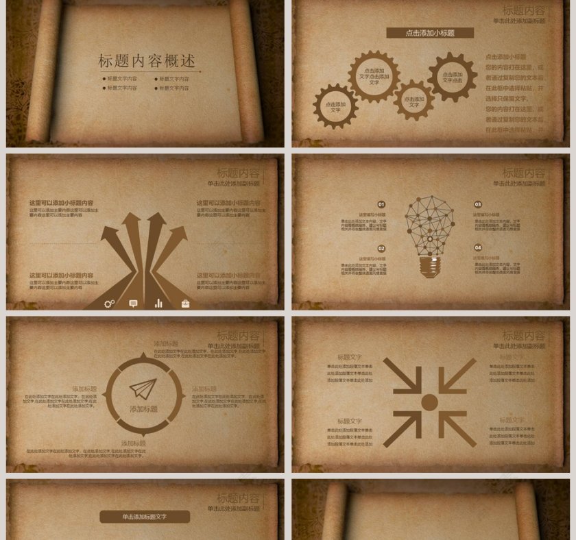 棕色木质风格复古工作总结PPT第2张