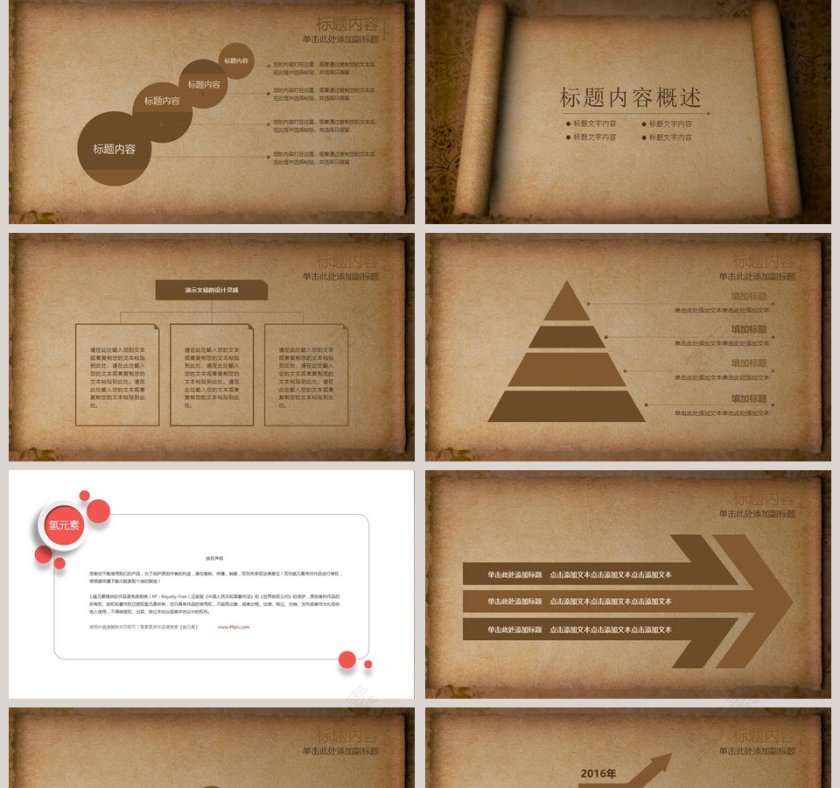 棕色木质风格复古工作总结PPT第5张