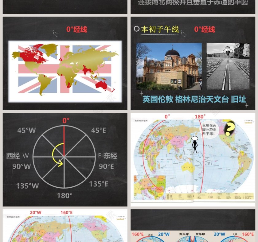 基于经纬网的地图视觉化PPT模板设计第4张