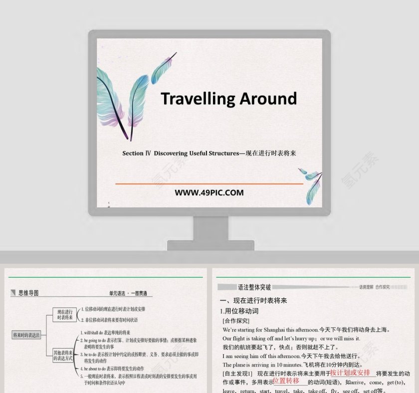 Section   Discovering Useful Structures-现在进行时表将来教学ppt课件第1张