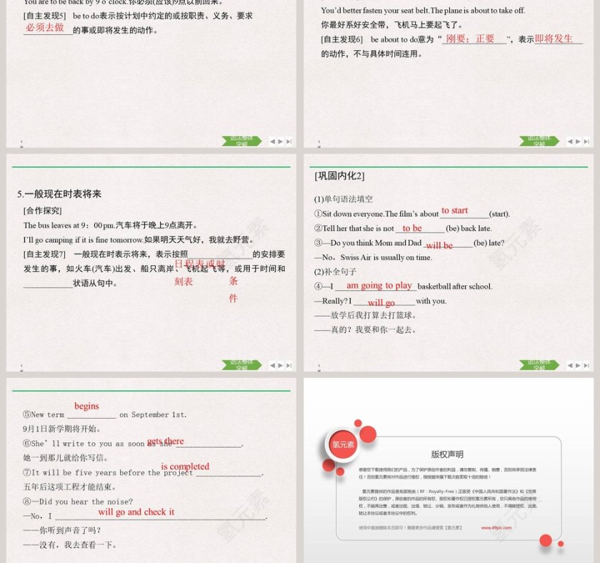 Section   Discovering Useful Structures-现在进行时表将来教学ppt课件第3张