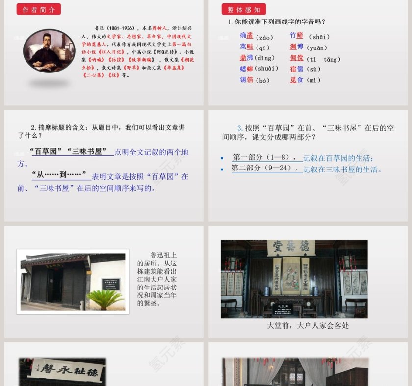 课文解析从百草园到三味书屋语文课件PPT第2张