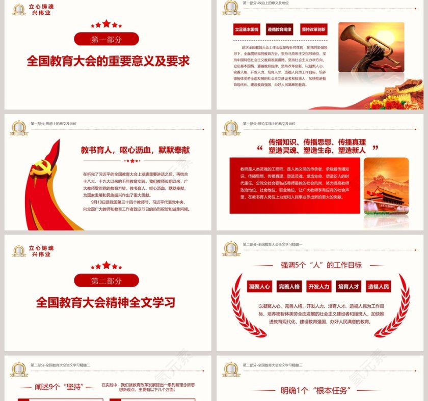 聚焦全国教育大会PPT第2张