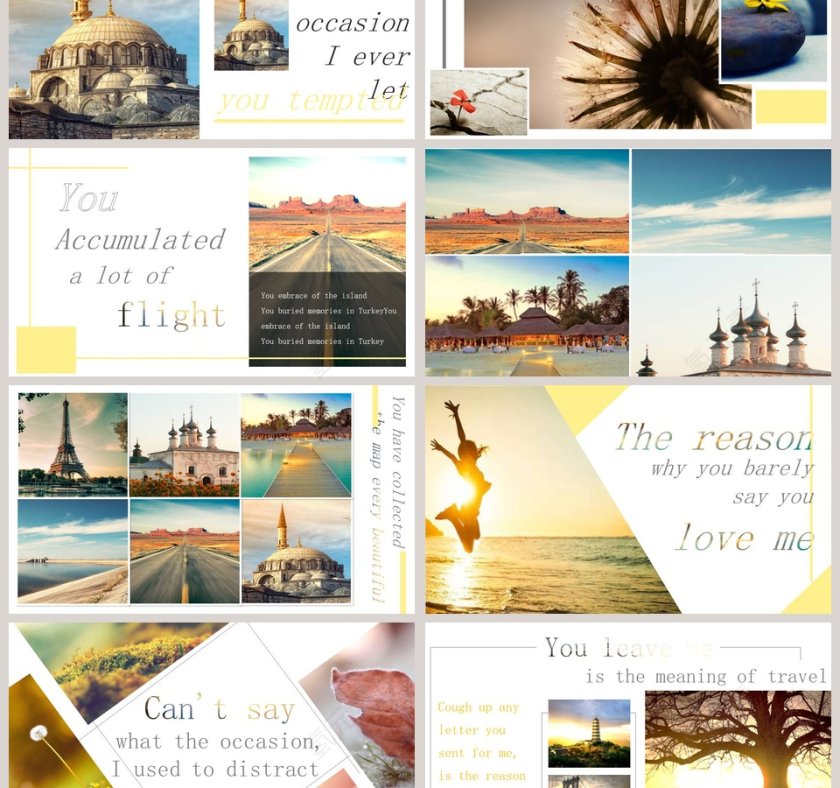 高端大气旅行相册日记PPT模板第3张