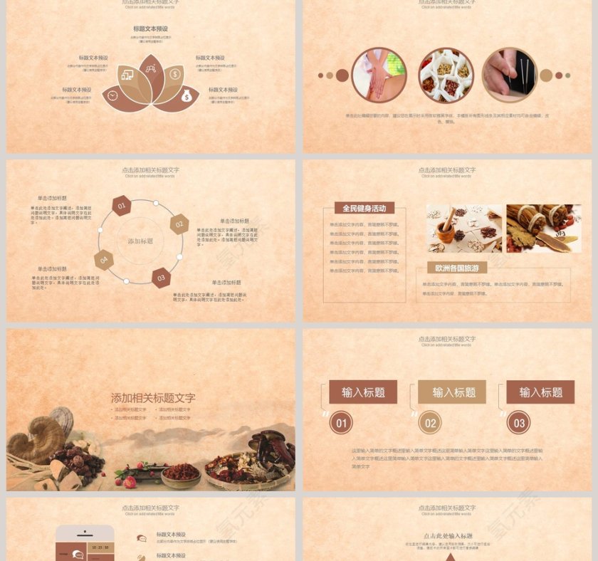 中医中药养生模版工作概述PPT第2张