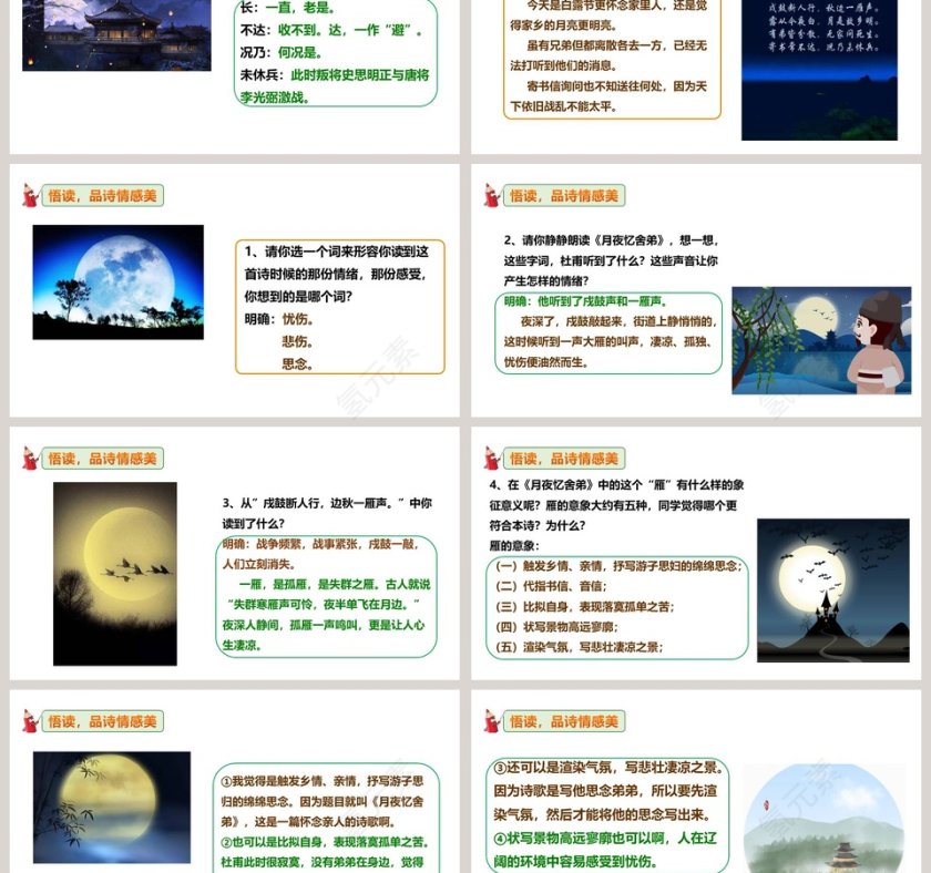 诗词解析部编版九年级语文上册月夜忆舍弟语文课件PPT第3张