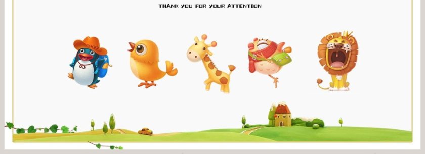 清新插画风格森林里的动物世界教学教育通用PPT模板第4张