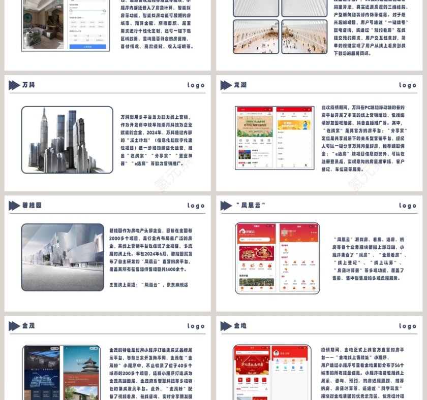 简约商务房地产线上营销案例PPT模板第3张