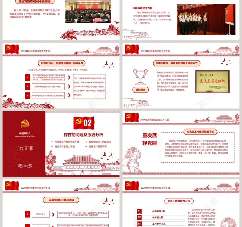 基层党委党支部工作汇报PPT党政工作汇报PPT第3张