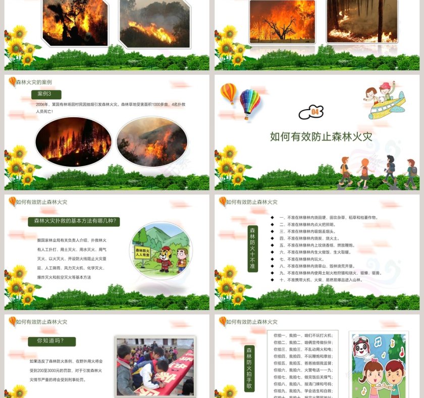 中小学生学校教育森林防火主题教育班会ppt第3张
