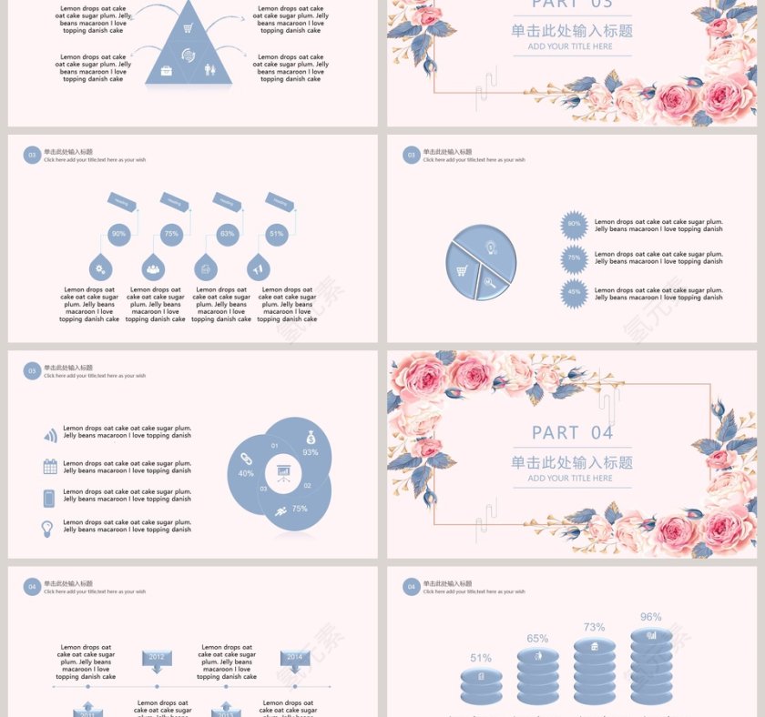 2019唯美小清新毕业答辩模板第3张