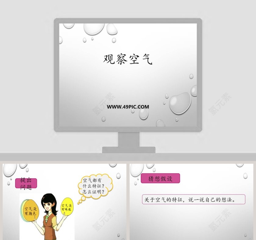 使用PPT模板观察空气质量与简历信息的关联性分析第1张