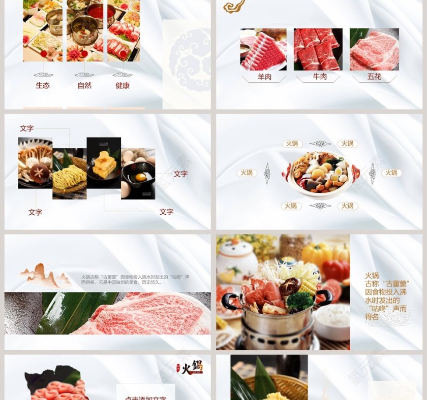 火锅店宣传汇报PPT模板餐饮产品介绍ppt 第2张