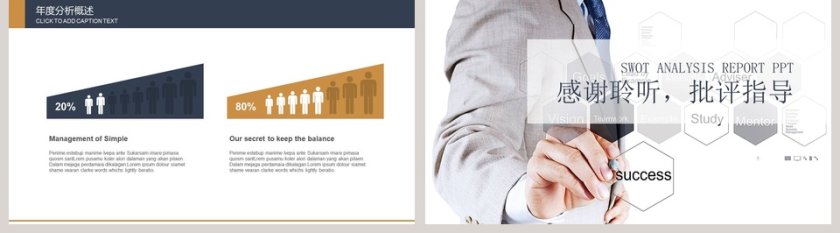 简约公司SWOT分析模板第5张