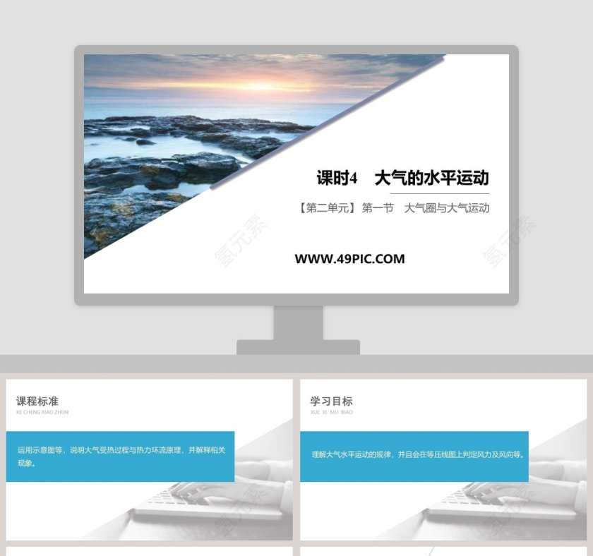 课时4大气的水平运动_PPT模板第1张