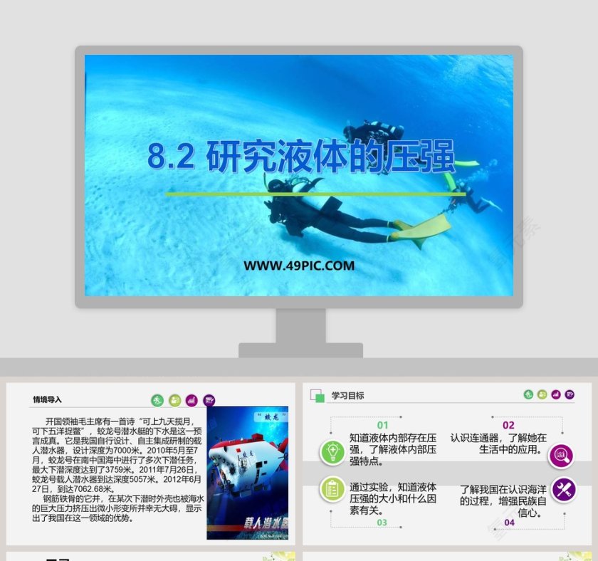 -研究液体的压强教学ppt课件第1张