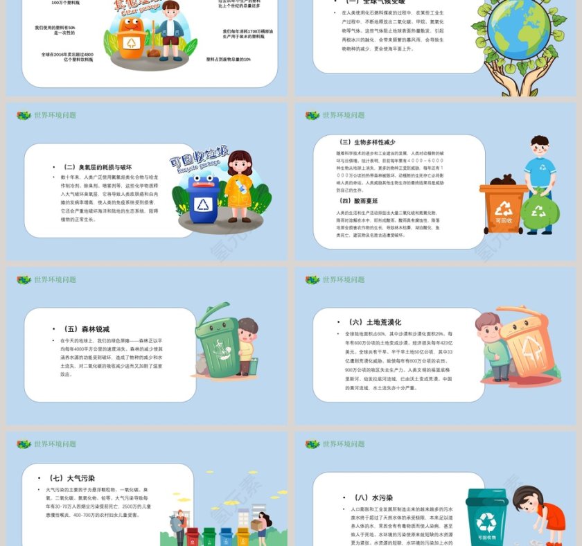 环境日低碳绿色生活环保地球PPT模板第3张