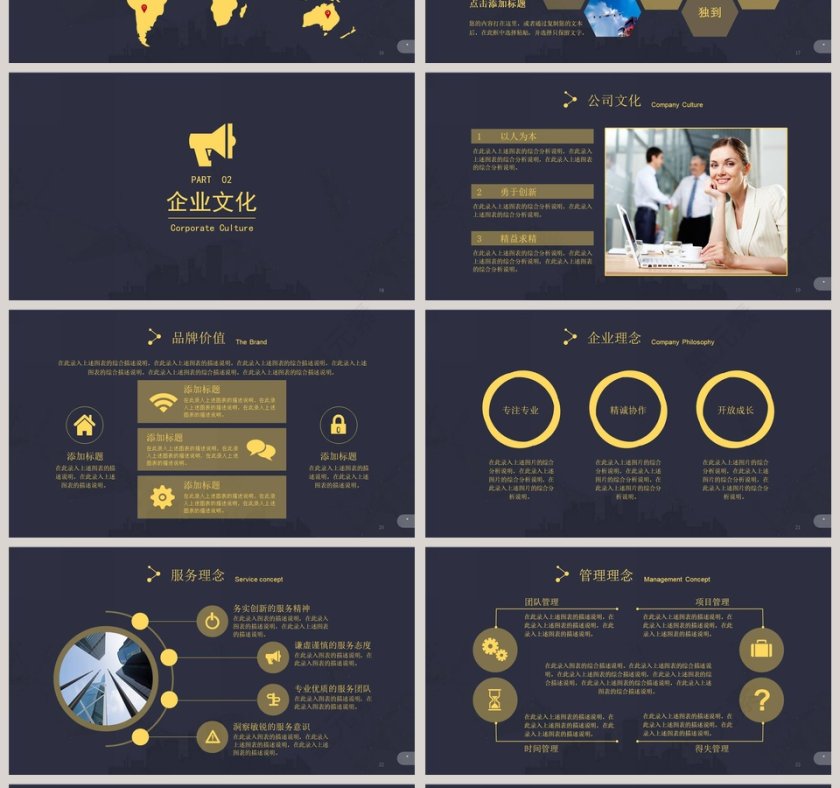 公司简介企业宣传PPT模板商业计划书PPT第4张