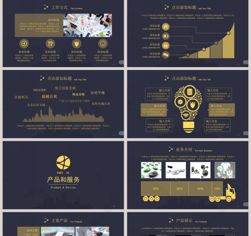 公司简介企业宣传PPT模板商业计划书PPT第5张