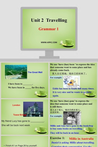 Grammar 1-Unit 2  Travelling教学ppt课件