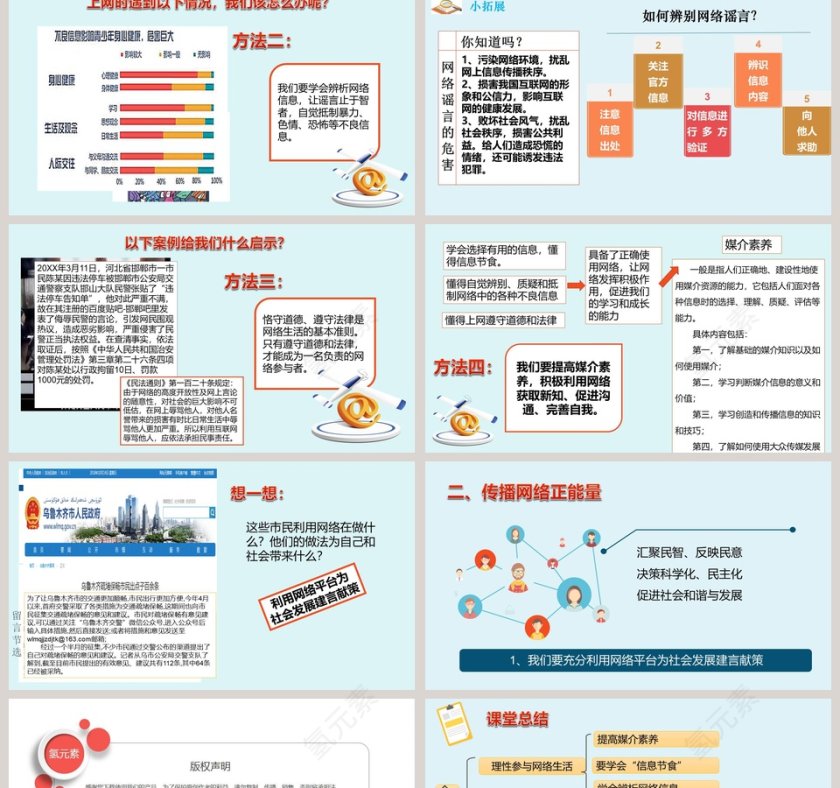 合理利用网络创建高效教育培训行业PPT模板第2张