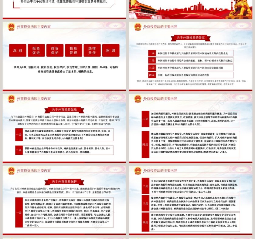 学习解读中华人民共和国外商投资法PPT模板第4张