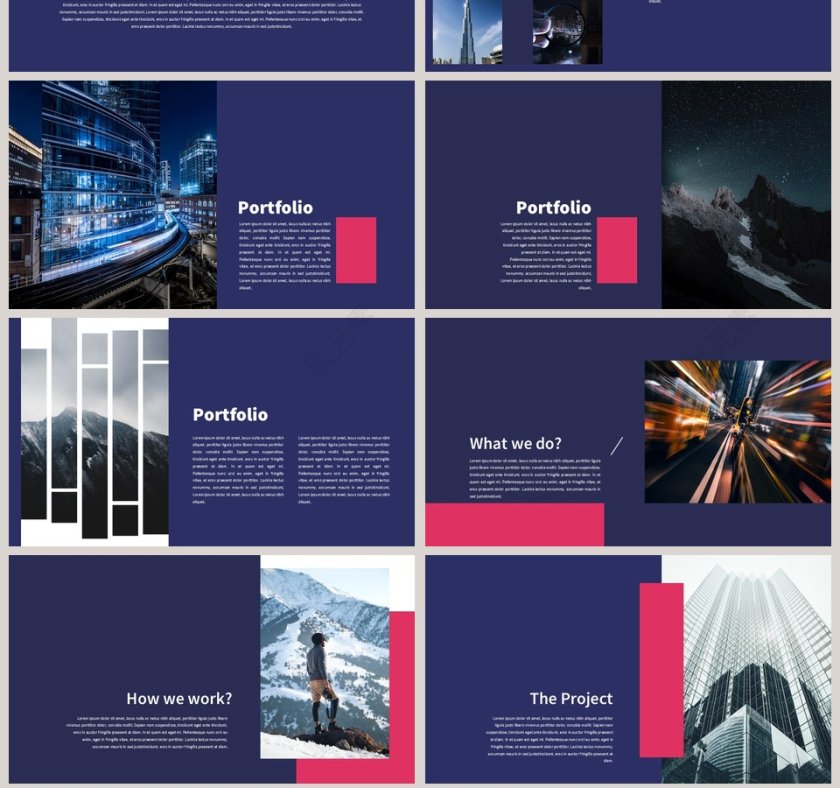 简约夜色美学术教育说课PPT模板第7张